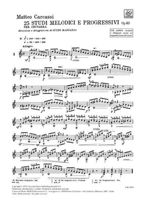 25 Studi Melodici E Progressivi Op. 60