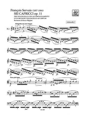 Adrien Francois Servais: Sei Capricci, Op. 11: Cello Solo