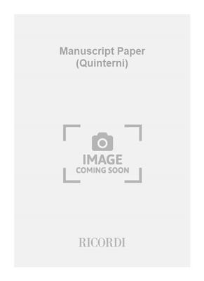 Manuscript Paper (Quinterni): Notenpapier