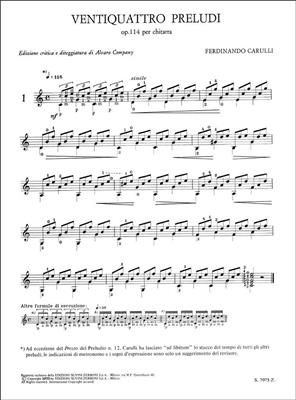 Ferdinando Carulli: 24 Preludes Op.114: Gitarre Solo