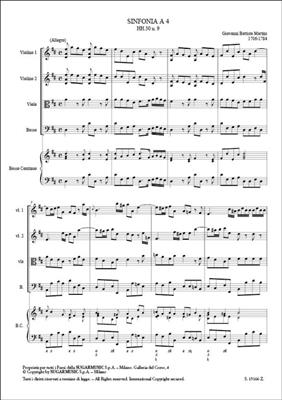 Giovanni Battista Martini: Sinfonia a 4 (HH.30 n. 9): Streichensemble