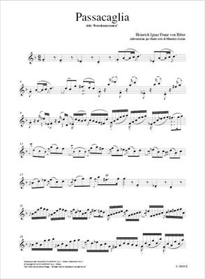 Ignaz von Biber: Passacaglia: Flöte Solo