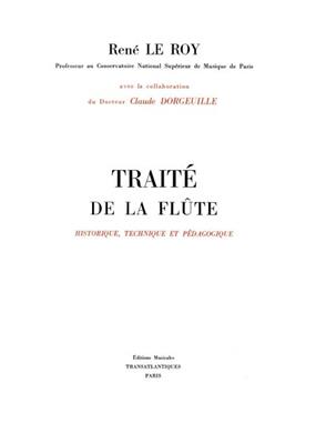 René le Roy: Traite De La Flute: Flöte Solo