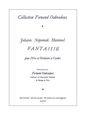 Johann Nepomuk Hummel: Fantasie: (Arr. Fernand Oubradous): Viola mit Begleitung