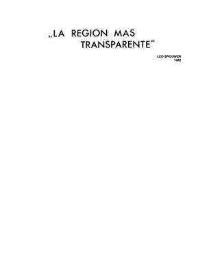 Leo Brouwer: La Region Mas Transparente: (Arr. Pierre-Yves Artaud): Flöte mit Begleitung