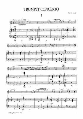 Malcolm Arnold: Trumpet Concerto: Trompete mit Begleitung