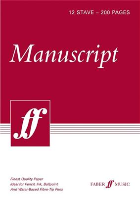 Manuscript A4 12-stave 200pp (white pad): Notenpapier