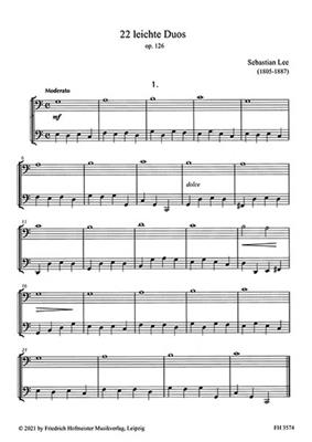 Sebastian Lee: 22 leichte Duos, op. 126: (Arr. Niko Maler): Fagott Duett