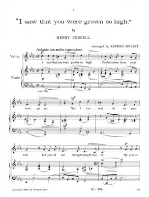 Henry Purcell: Six Songs of Henry Purcell: (Arr. Alfred Moffat): Gesang mit Klavier