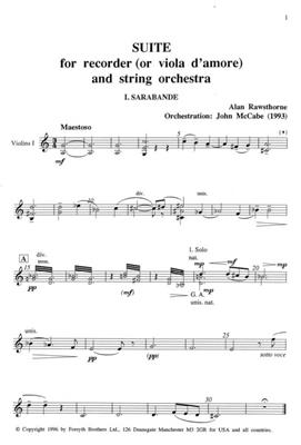 Alan Rawsthorne: Suite - orchestral score: Streichorchester mit Solo