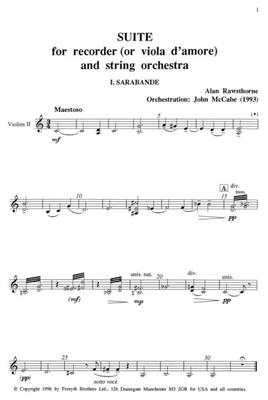 Alan Rawsthorne: Suite - orchestral score: Streichorchester mit Solo