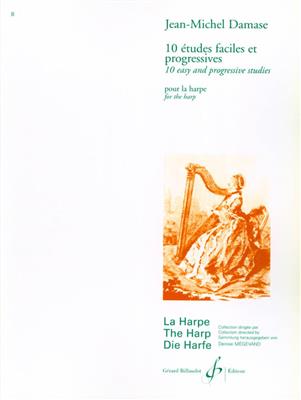 Jean-Michel Damase: 10 Etudes Faciles et Progressives: Harfe Solo