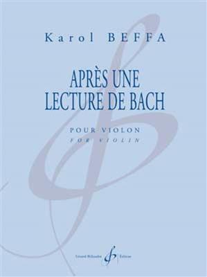 Karol Beffa: Après une lecture de Bach?: Violine Solo