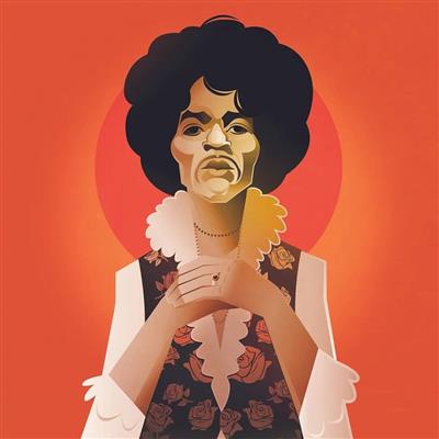 Pop Art Icons Jimmy Hendrix Card