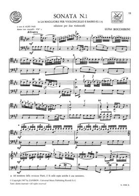 Luigi Boccherini: Sonata N. 1 In La Magg. G.13: Cello mit Begleitung