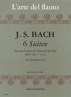 Johann Sebastian Bach: 6 Suiten Für Querflöte Solo: (Arr. Jean-Claude Veilhan): Flöte Solo