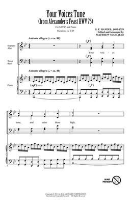 Georg Friedrich Händel: Your Voices Tune: Gemischter Chor mit Begleitung