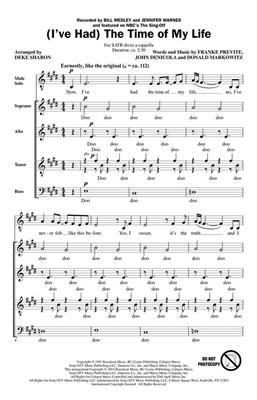 Bill Medley: (I've Had) The Time of My Life: (Arr. Deke Sharon): Gemischter Chor mit Begleitung