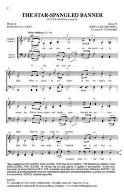 John Stafford Smith: The Star-Spangled Banner: (Arr. Tim Sharp): Männerchor A cappella