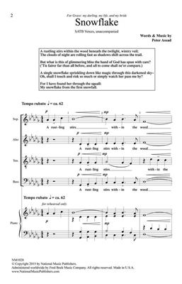 Peter Assad: Snowflake: Gemischter Chor A cappella