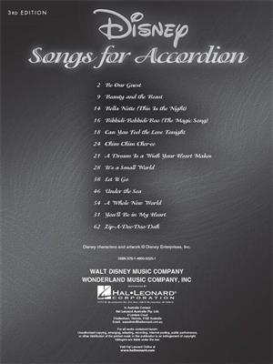 Disney Songs for Accordion: Akkordeon Solo