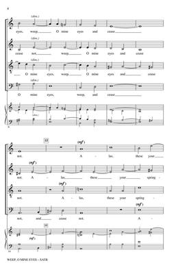 John Bennet: Weep, O Mine Eyes: Gemischter Chor A cappella