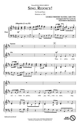 George Frideric Handel: Sing, Rejoice!: (Arr. Matthew Michaels): Frauenchor mit Begleitung