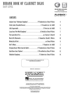 Rubank Book of Clarinet Solos - Easy Level: Klarinette Solo