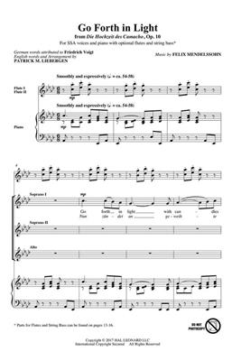 Felix Mendelssohn Bartholdy: Go Forth In Light!: (Arr. Patrick M. Liebergen): Frauenchor mit Begleitung