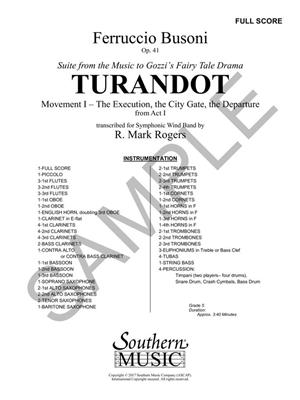 Ferruccio Busoni: Turandot: (Arr. Mark Rogers): Orchester