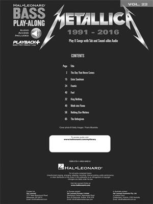 Metallica: 1991-2016: Bassgitarre Solo