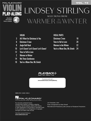 Lindsey Stirling: Selections from Warmer in the Winter: Violine Solo