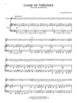 Ramin Djawadi: Game of Thrones for Trumpet & Piano: Trompete mit Begleitung