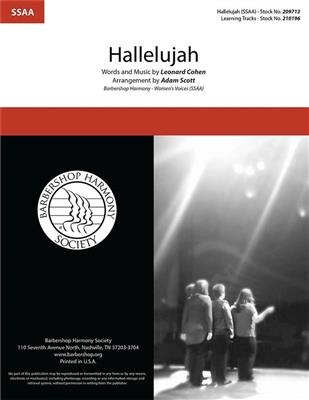 Hallelujah: (Arr. Adam Scott): Frauenchor A cappella