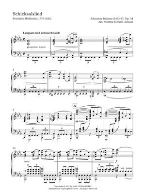 Johannes Brahms: Schicksalslied: (Arr. Morten Schuldt-Jensen): Gemischter Chor mit Klavier/Orgel