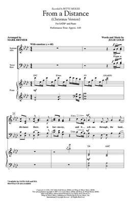 Julie Gold: From a Distance (Christmas Version): (Arr. Mark Brymer): Gemischter Chor mit Klavier/Orgel