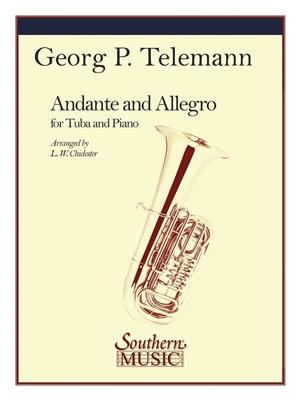 Georg Philipp Telemann: Andante And Allegro: (Arr. L.W. Chidester): Tuba mit Begleitung