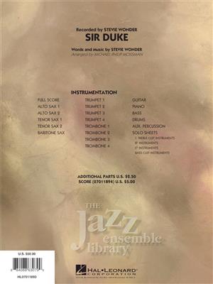 Stevie Wonder: Sir Duke: (Arr. Michael Philip Mossman): Jazz Ensemble