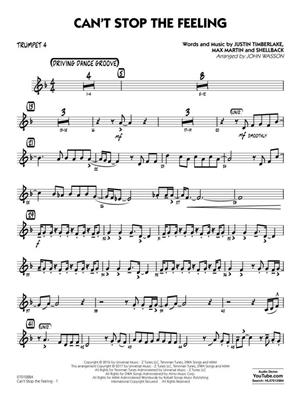 Can't Stop the Feeling: (Arr. John Wasson): Jazz Ensemble