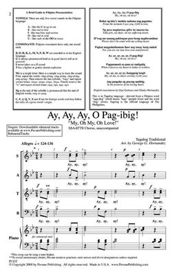Ay, Ay, Ay, O Pag-ibig!: (Arr. George Hernandez): Gemischter Chor A cappella
