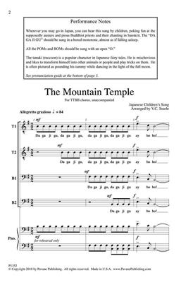 The Mountain Temple: (Arr. George Searle): Männerchor A cappella