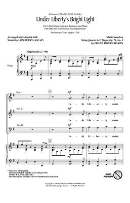 Franz Joseph Haydn: Under Liberty's Bright Light: (Arr. Lon Beery): Gemischter Chor mit Ensemble