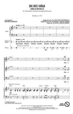 Antonio Carlos Jobim: One Note Samba: (Arr. Roger Emerson): Gemischter Chor mit Begleitung
