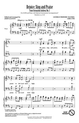 Georg Friedrich Händel: Rejoice, Sing and Praise: (Arr. John Leavitt): Gemischter Chor mit Begleitung