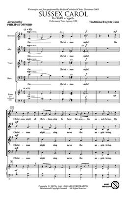 Sussex Carol: (Arr. Philip W. J. Stopford): Gemischter Chor mit Begleitung