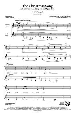 Mel Torme: The Christmas Song: (Arr. Kirby Shaw): Gemischter Chor mit Begleitung
