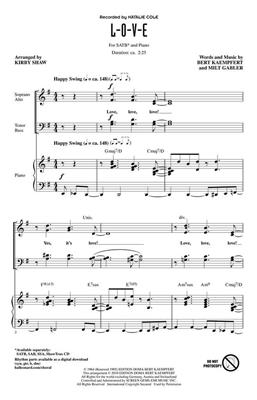 Bert Kaempfert: L-O-V-E: (Arr. Kirby Shaw): Gemischter Chor mit Begleitung