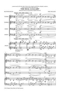 Eric Whitacre: The Seal Lullaby: Männerchor mit Begleitung