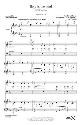 Franz Schubert: Holy Is the Lord: (Arr. John Leavitt): Männerchor mit Begleitung