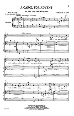 Gilbert M. Martin: A Carol For Advent: (Arr. Gilbert M. Martin): Gemischter Chor mit Klavier/Orgel